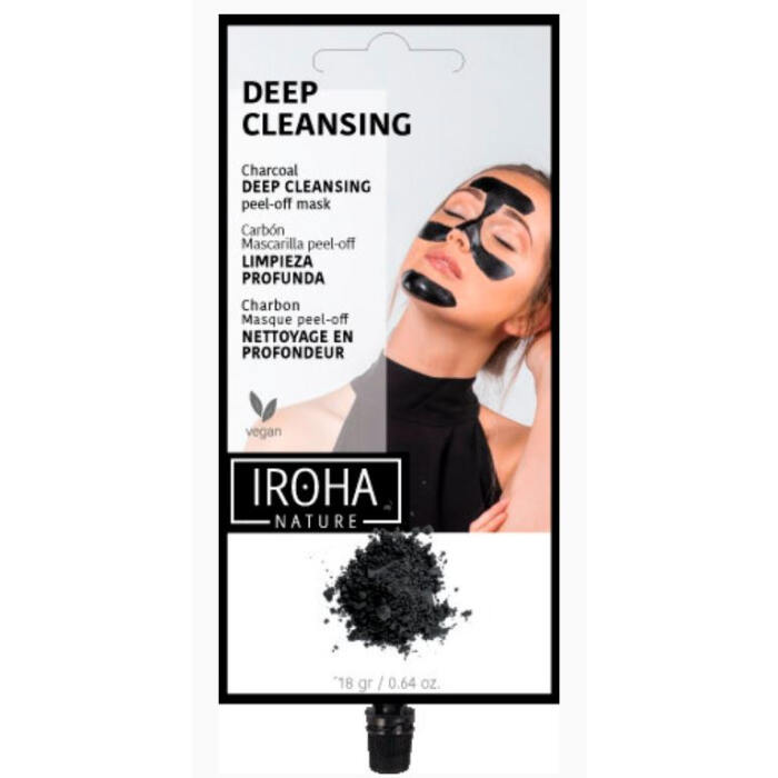 Iroha Nature Charcoal Deep Cleansing Peel Off Face Mask, 0.64 oz.