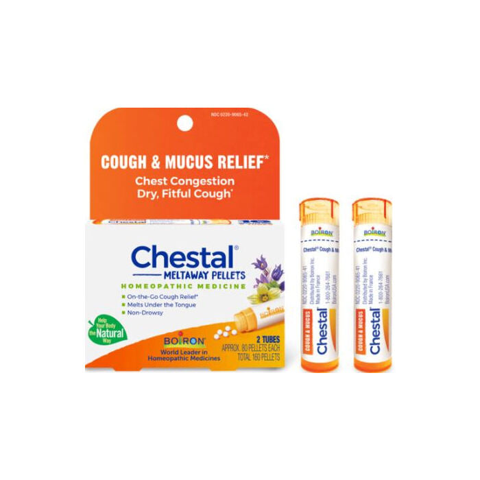 Boiron Homeopathic Chestal® Meltaway Pellets, 2 Tubes