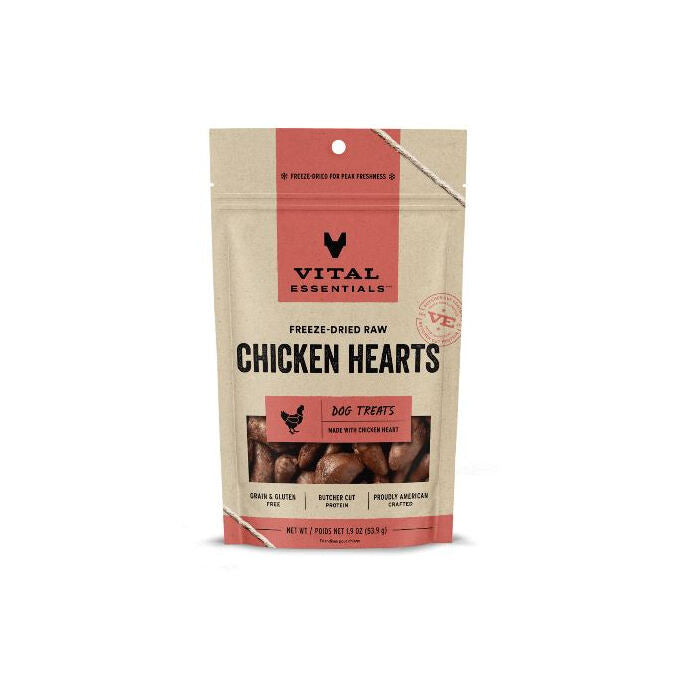 Vital Essentials Chicken Heart Dog Treats, 2.3 oz.