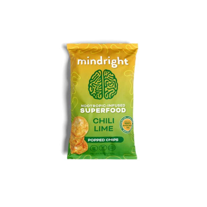 Mindright Popped Chip Chili Lime, 4 oz.