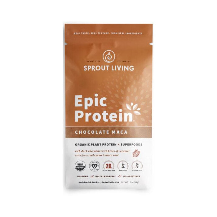 Sprout Living Epic Chocolate Maca Protein Powder, 1 packet