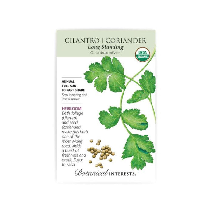 Botanical Interests Organic Cilantro Coriander, 1 Large Packet