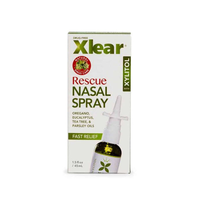 Xlear Rescue Xylitol and Saline Nasal Spray with Essential Oils, 1.5 fl oz