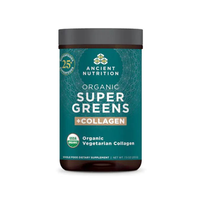 Ancient Nutrition Organic Supergreens + Collagen, 7.5 oz.