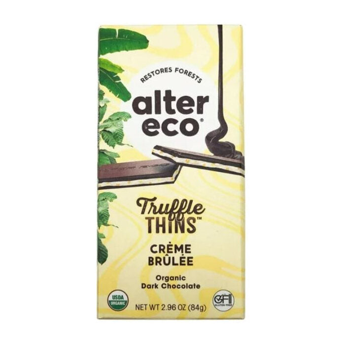 Alter Eco Creme Brulee Thins Chocolate Bar, 2.96oz.