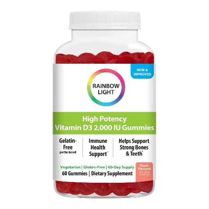 Rainbow Light Sunny Gummies Vitamin D3 2,000 IU, 60 Gummies