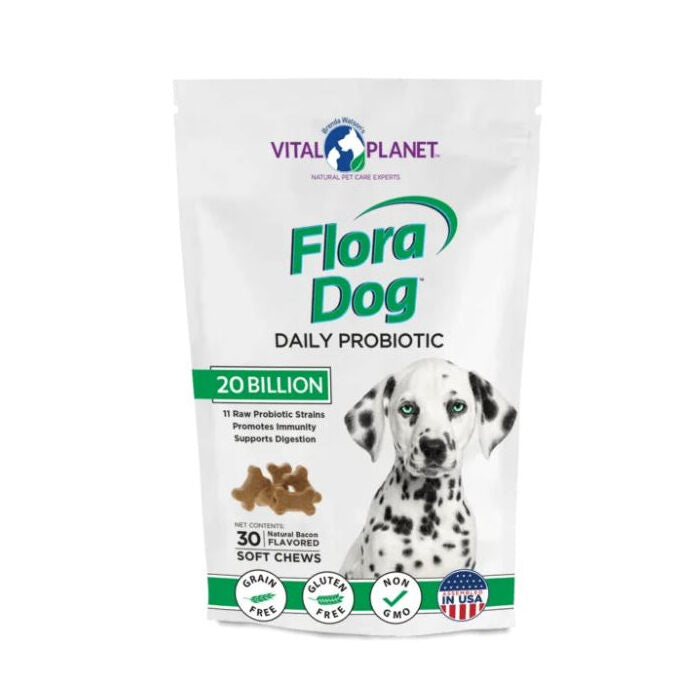 Vital Planet Flora Dog 20 Billion, 30 Soft Chews