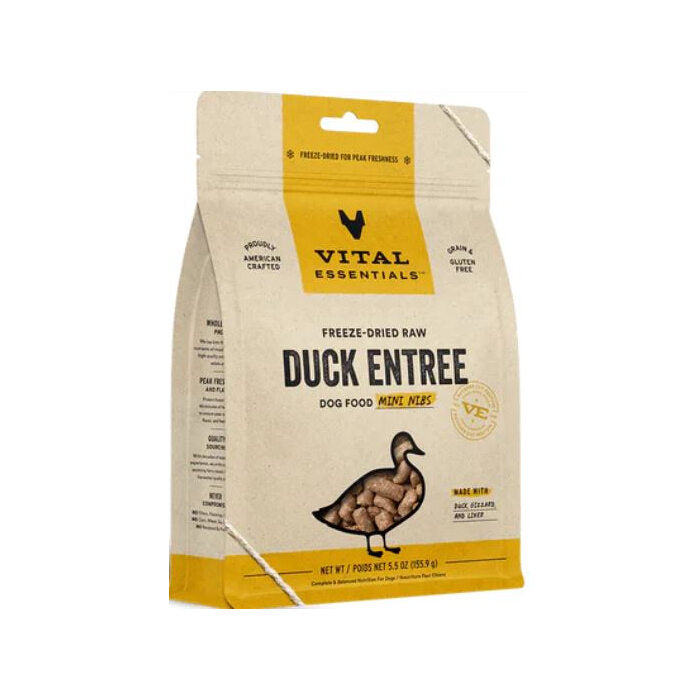 Vital Essentials Duck Mini Nibs for Dogs, 14oz.