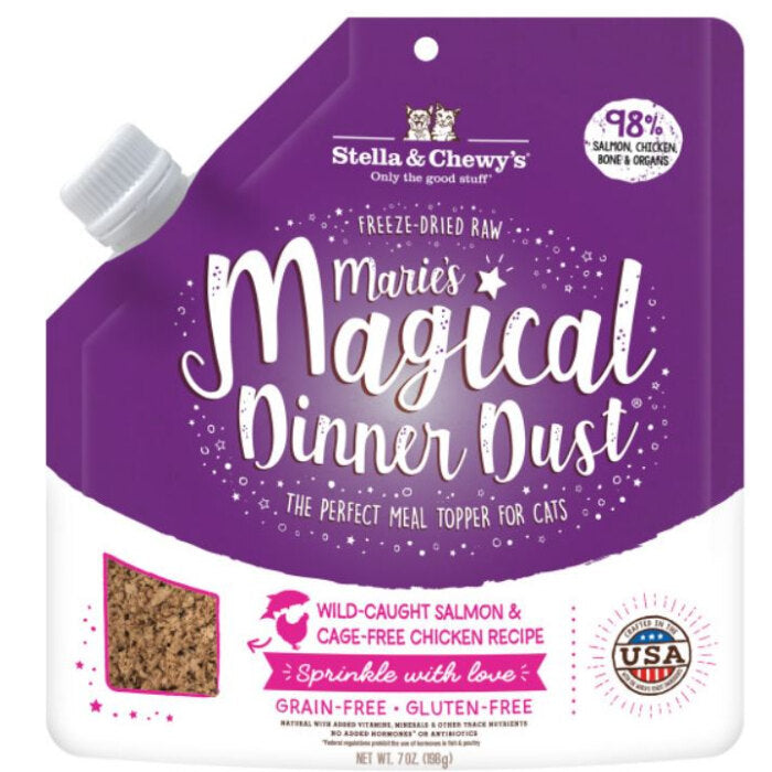 Stella & Chewy's Marie’s Magical Dinner Dust Cat Wild Caught Salmon and Cage Free Chicken Recipe , 7 oz.