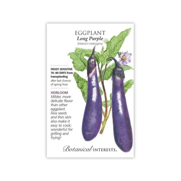 Botanical Interests Organic Eggplant Long Purple, 1 packet