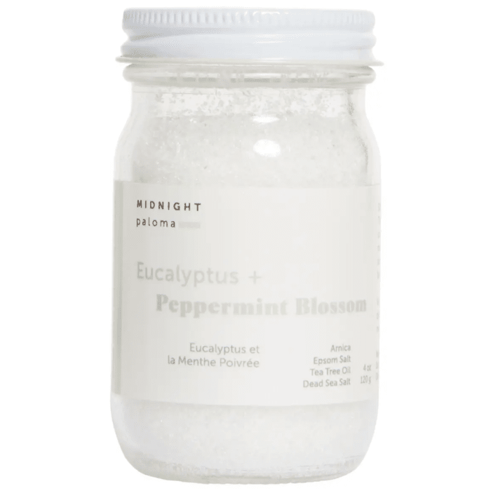 Midnight Paloma Eucalyptus Blossom + Peppermint Muscle Recovery Bath Soak, 4 oz.