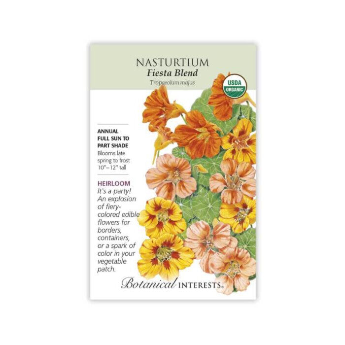 Botanical Interests Organic Nasturtium Fiesta Blend,1 Packet