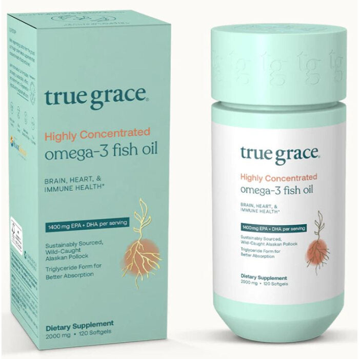 True Grace Omega-3 Fish Oil, 120 Softgels