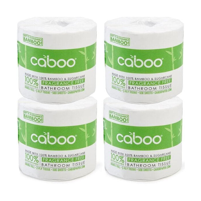 Caboo Tree Free Bamboo Toilet Paper, 4 pack