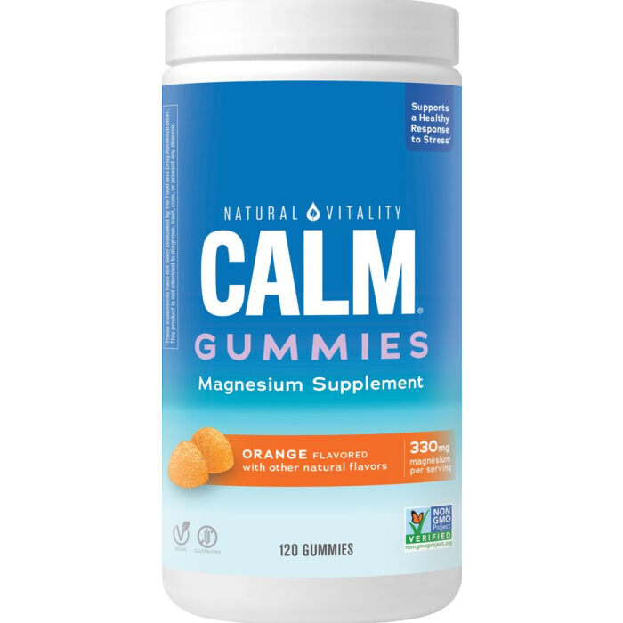 Natural Vitality CALM Gummies, Orange Flavor, 120 Gummies