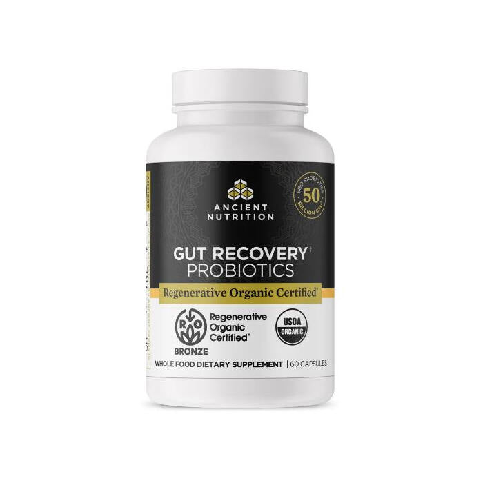 Ancient Nutrition Regenerative Organic Certified™ Gut Recovery Probiotics, 60 count