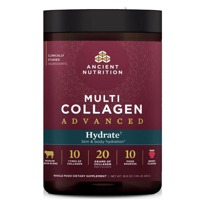 Ancient Nutrition Multi Collagen Advanced Hydrate Berry, 16.9 oz.