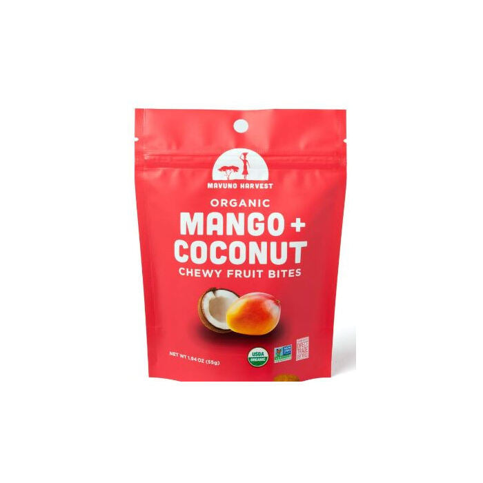 Mavuno Harvest Organic Fruit Bites, Mango & Coconut Bites, 1.94 oz.