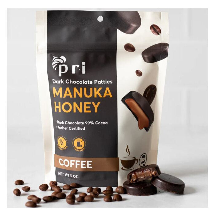 PRI Manuka Honey Coffee Chocolate Patties, 5 oz.