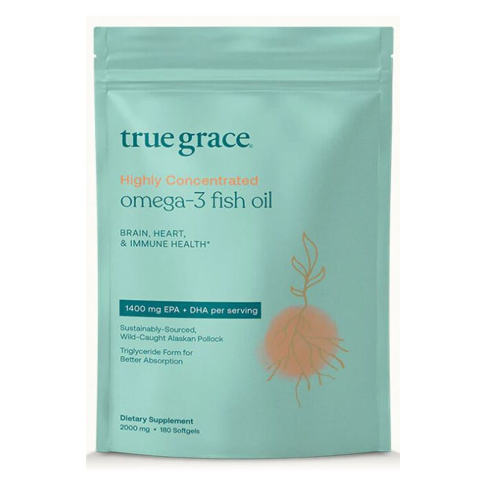 True Grace Omega-3 Refillable Pouch, 180 Softgels