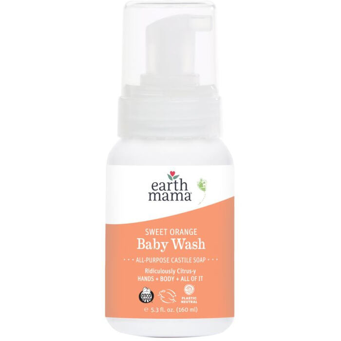 Earth Mama Organic Sweet Orange Baby Body Wash, 5.3 oz.