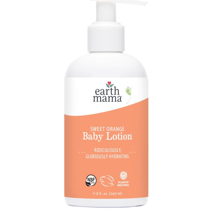 Earth Mama Organic Sweet Orange Baby Lotion, 8 oz.