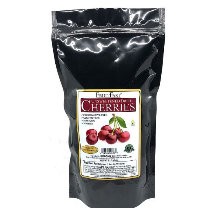 FruitFast Organic Unsweetened Dried Tart Cherries, 1 lb.