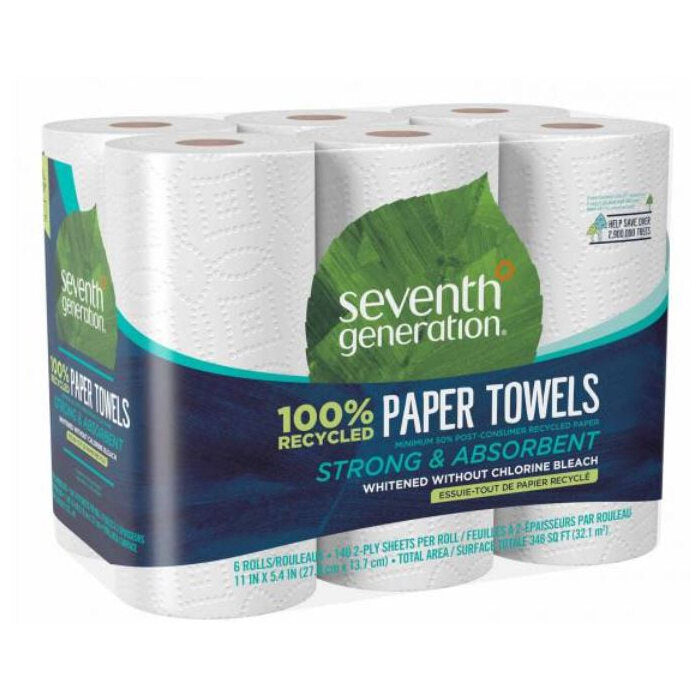 Seventh Generation 100% Recycled Paper Towels, 6 Count