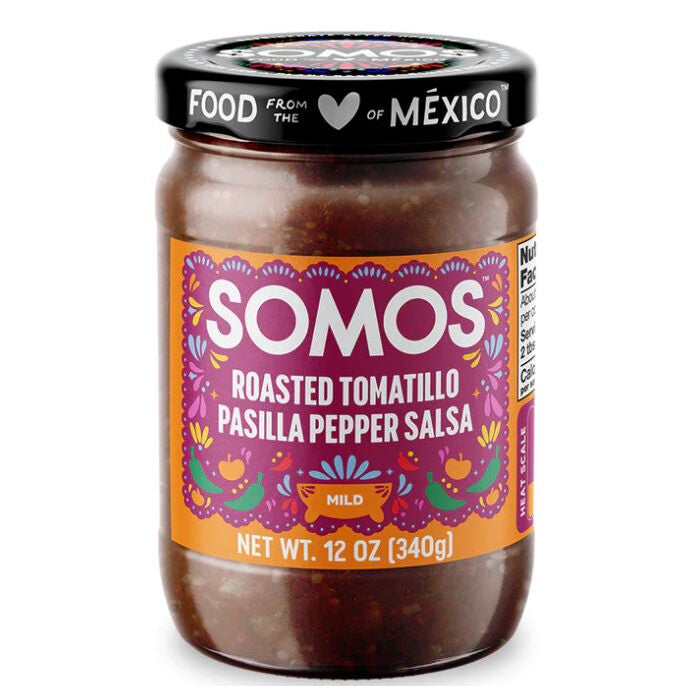 SOMOS Roasted Tomatillo Pasilla Salsa, 12 oz.