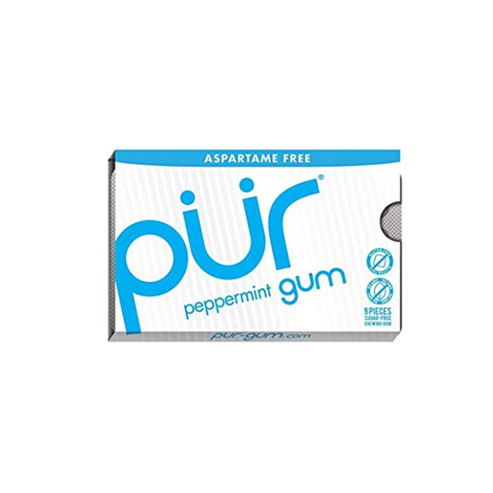 Pur Chewing Gum Peppermint, 9 pieces