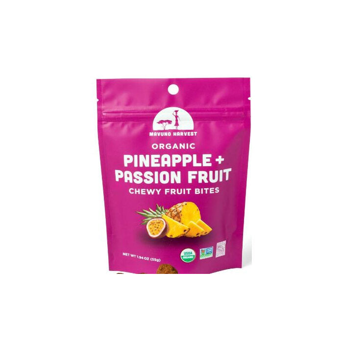 Mavuno Harvest Organic Fruit Bites, Pineapple & Passionfruit, 1.94 oz.