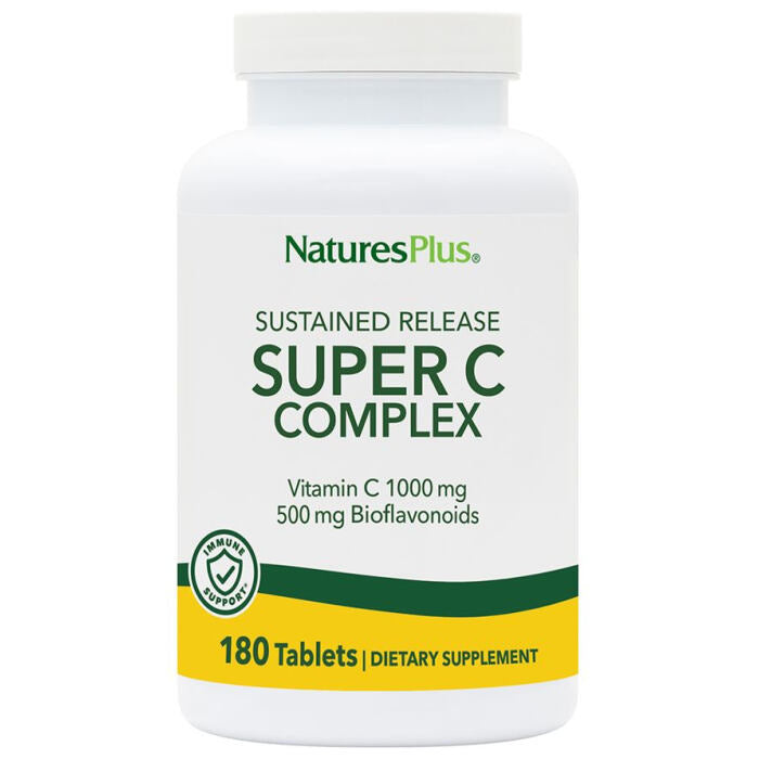 Nature's Plus Super C Complex 1000mg/500mg, 180 Tablets