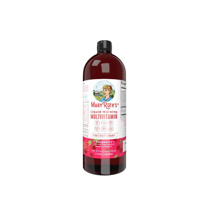 Mary Ruth's Morning Liquid Multivitamin Raspberry, 32 oz.