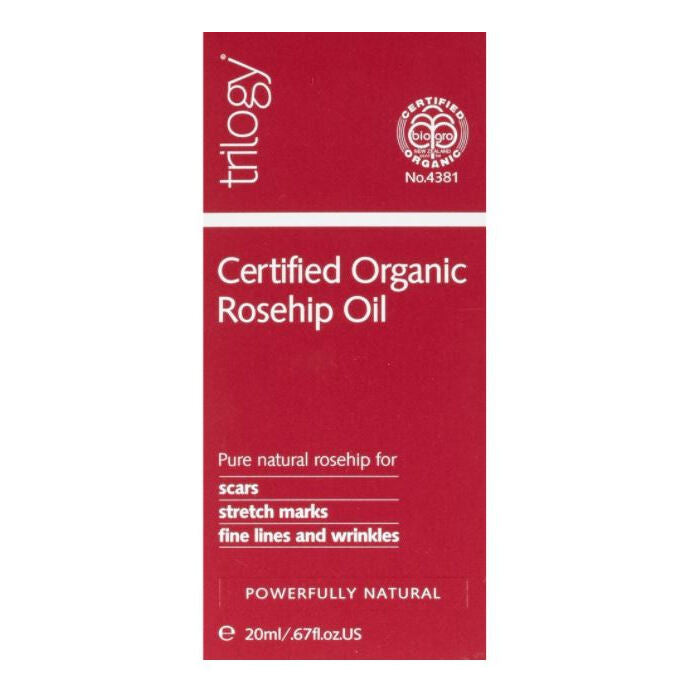 Trilogy Certified Organic Rosehip Seed Oil, 20 ml.