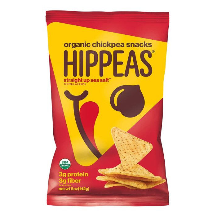 Hippeas Organic Chickpea Tortilla Chips Straight Up Sea Salt, 5 oz.