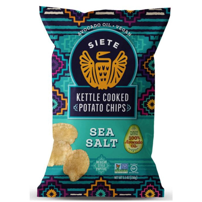 Siete Sea Salt Kettle Cooked Potato Chips, 5.5 oz.