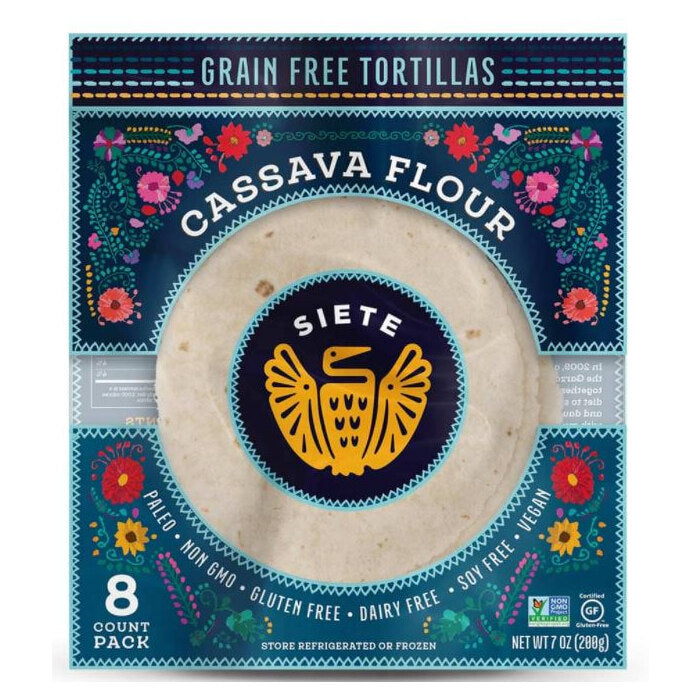 Siete Cassava & Coconut Tortillas, 8 Count