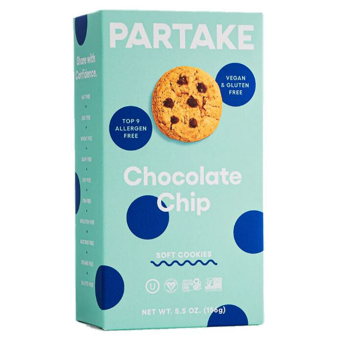 Partake Chocolate Chip Soft Cookies, 5.5 oz.