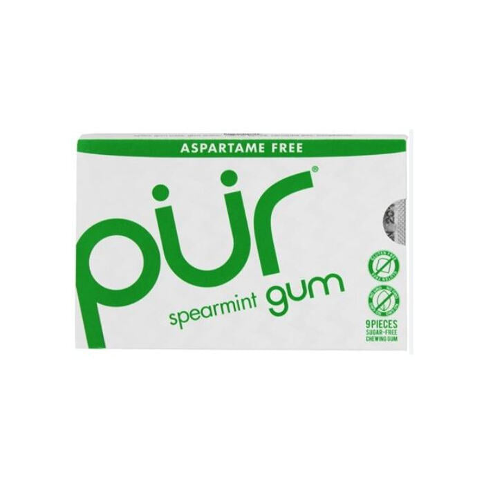 Pur Chewing Gum Spearmint, 9 pieces