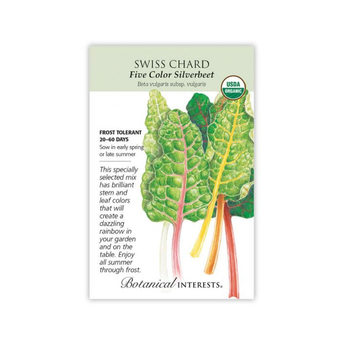 Botanical Interests Organic Swiss Chard Five Color, 1 packet