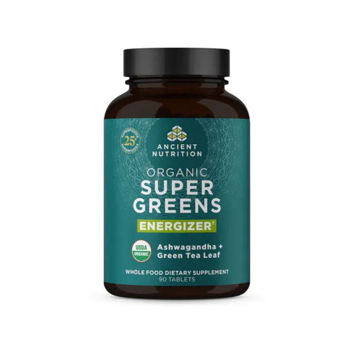 Ancient Nutrition Organic Supergreens Energizer Tablets, 90 tablets