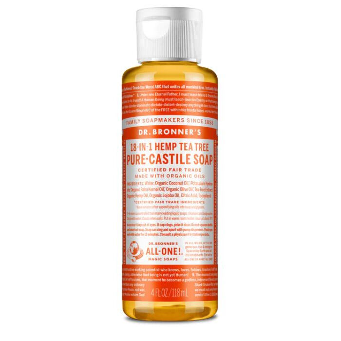 Dr. Bronner's Pure-Castile Liquid Soap, Tea Tree, 4 fl. oz.