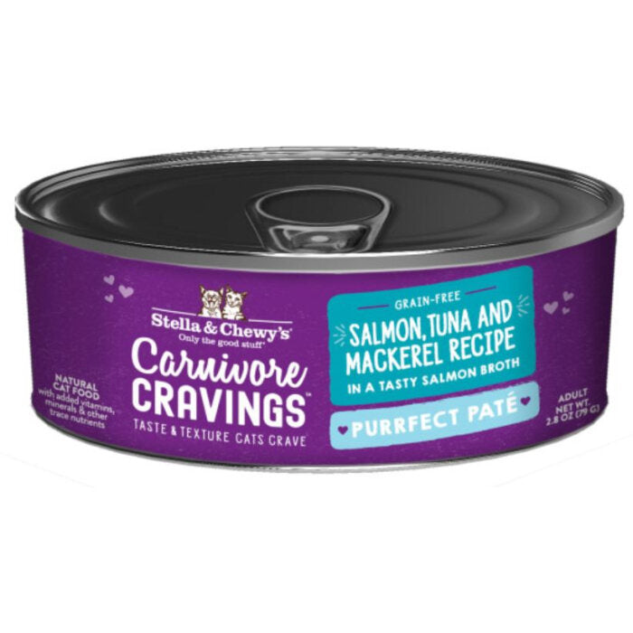 Stella & Chewy's Carnivore Cravings Salmon, Tuna & Mackerel Pate, 2.8 oz.