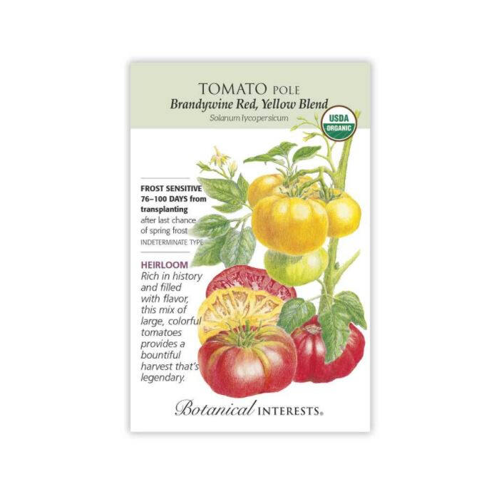 Botanical Interests Organic Tomato Pole Brandywine, 1 packet