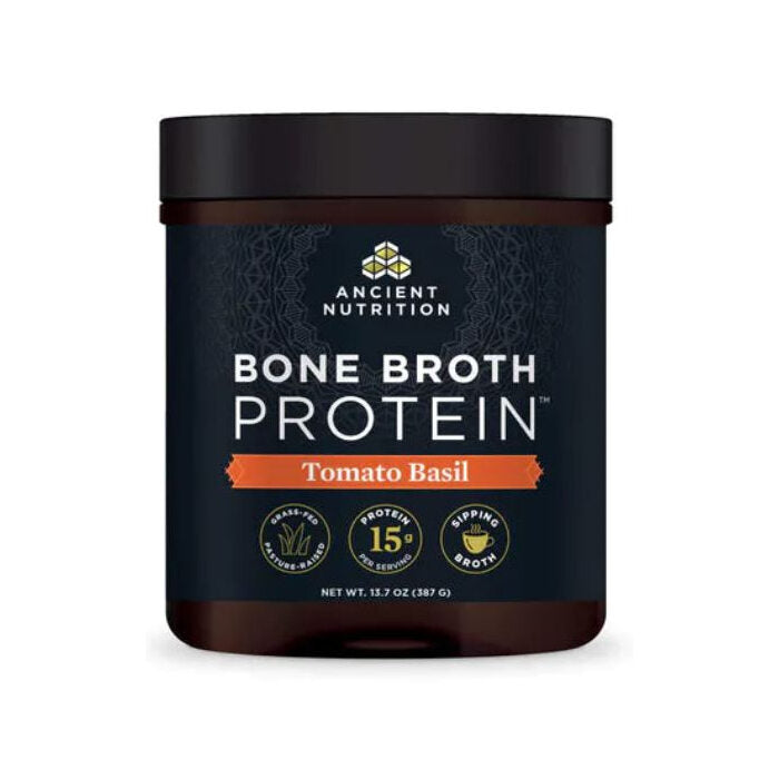 Ancient Nutrition Bone Broth Protein Powder, Tomato Basil, 15.7 oz.