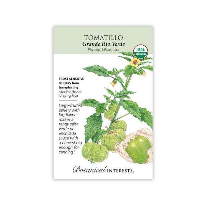 Botanical Interests Organic Tomatillo Grande Rio Verde, 1 packet