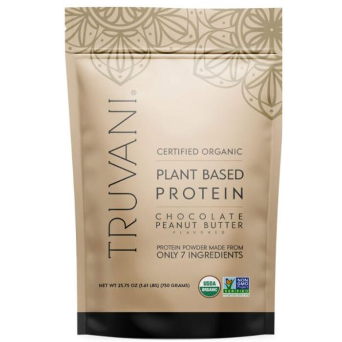 Truvani Chocolate Peanut Butter Plant Protein Powder, 25.75 oz.