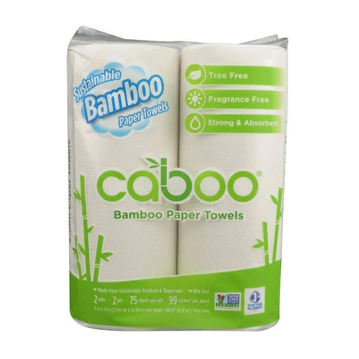 Caboo Tree Free Bamboo Paper Towels, 2 pack