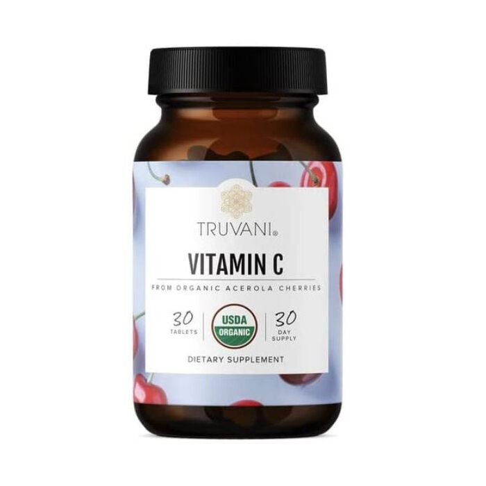 Truvani Organic Vitamin C, 30 Tablets