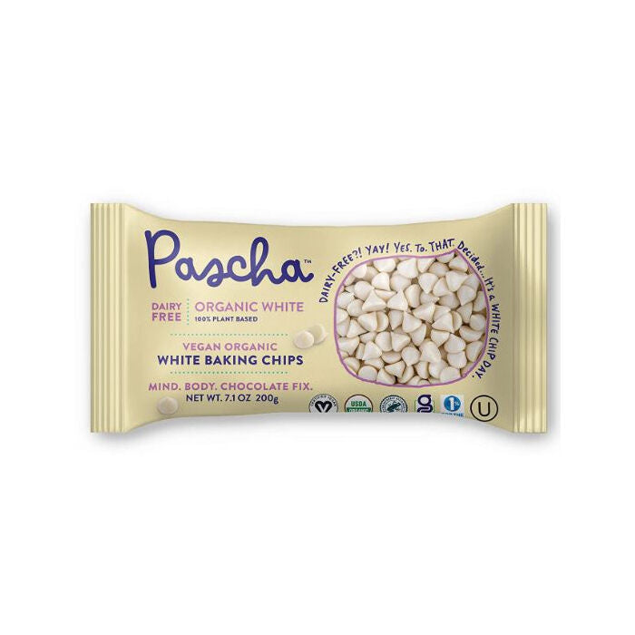 Pascha Vegan Organic White Chocolate Chips, 7 oz.